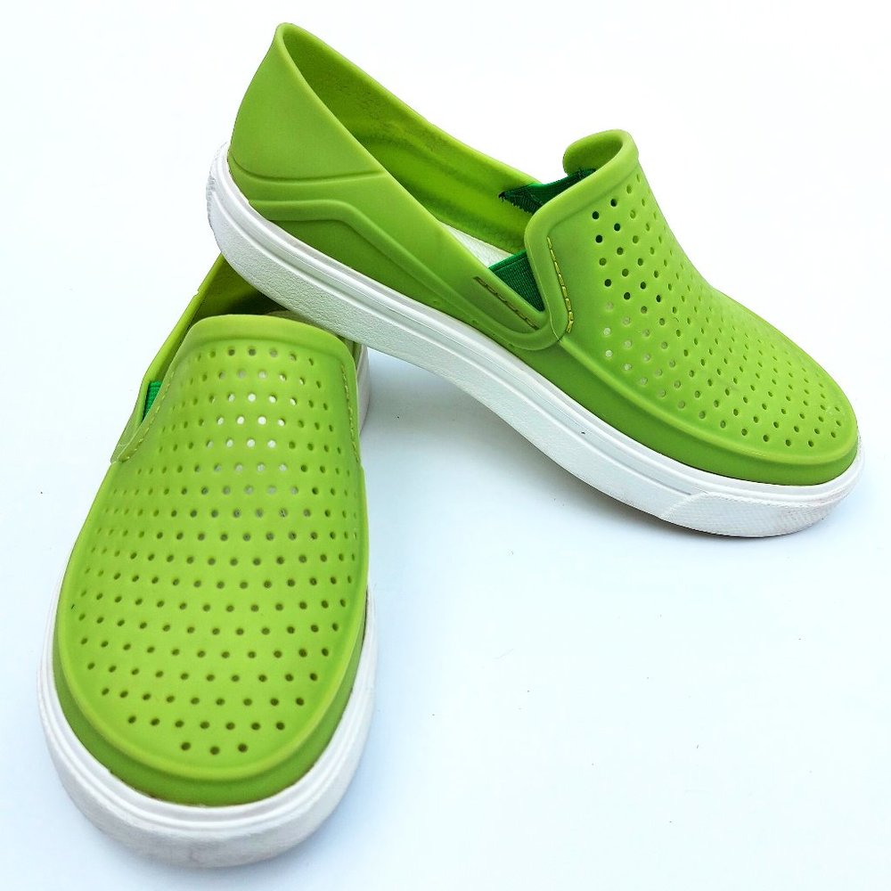 CROCS Kids Volt Green CitiLane Roka SlipOn Sneaker